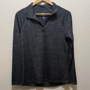 Charles River Gray Quarter-Zip Pullover, Size M